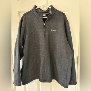 Columbia Men's XXL Charcoal Half-Zip Pullover Sweater jacket